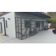 8ft long x 3ft wide x 7.5" tall Catio / Cat lean to Painted Grey